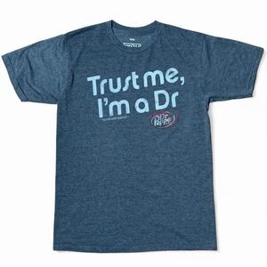 2012 Trust Me I'm A Dr Pepper Novelty Joke Promo Soda Funny T-shirt Medium Grey